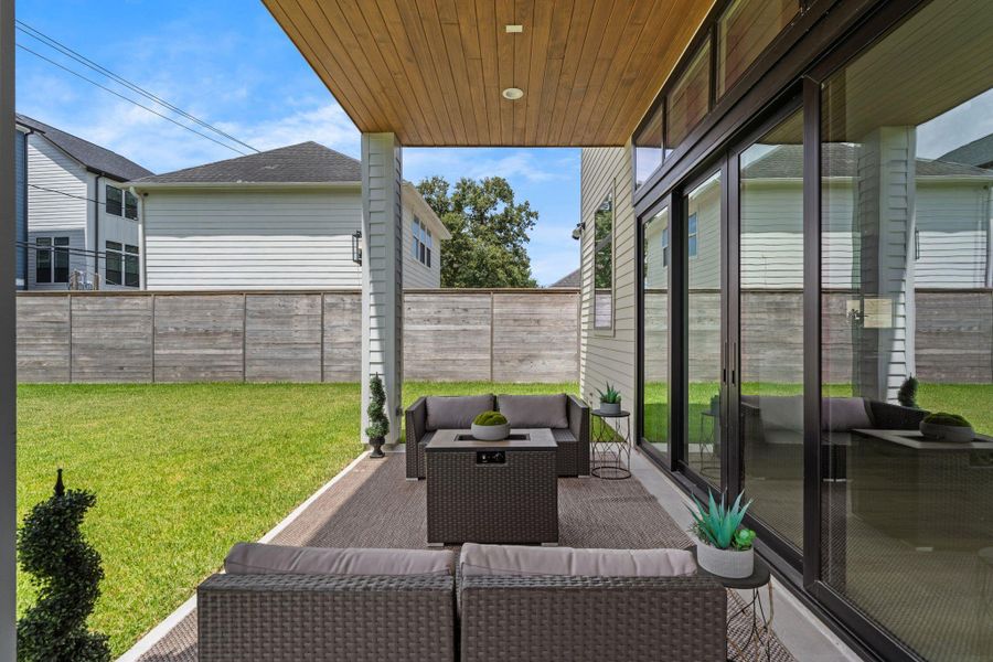 Exterior details and patio area of a home in , Houston (Image 3).