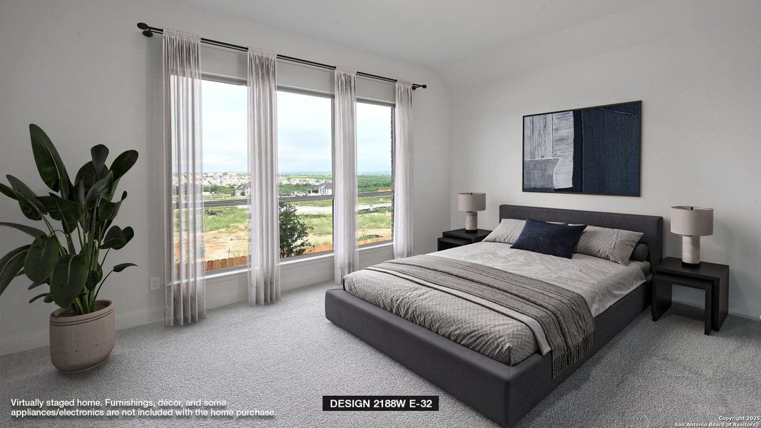 Furnished interior view inside a new home in Homestead 55', Cibolo (Image 13).