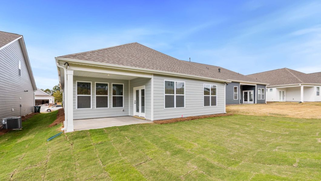 Exterior details and patio area of a home in Cottonwood Ridge, Piedmont (Image 2).