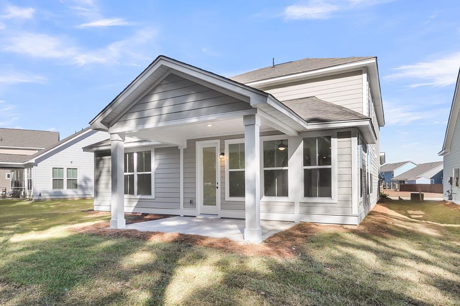 Exterior details and patio area of a home in High Point at Foxbank, Moncks Corner (Image 29). Exterior details and patio area of a home in High Point at Foxbank, Moncks Corner (Image 29).
