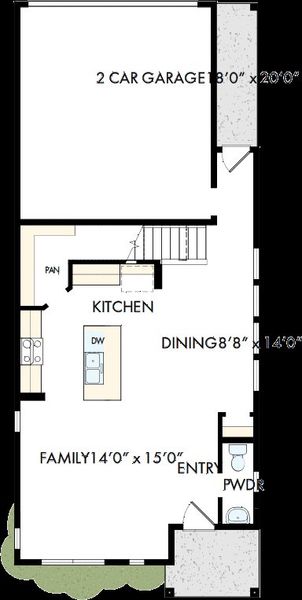 2D floor plan layout of this home in Painted Tree Woodland West – Cottages, McKinney, TX (Image 2). 2D floor plan layout of this home in Painted Tree Woodland West – Cottages, McKinney, TX (Image 2).