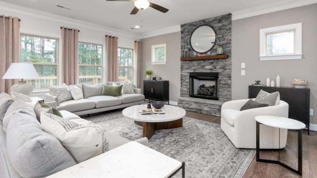 Furnished interior view inside a new home in Preserve at Carriage Cove, Oak Ridge (Image 10).