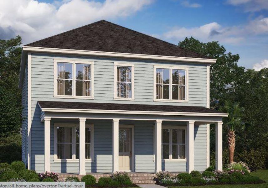 Front exterior of a new home in Midtown at Nexton, Summerville, SC, highlighting curb appeal (Image 1).