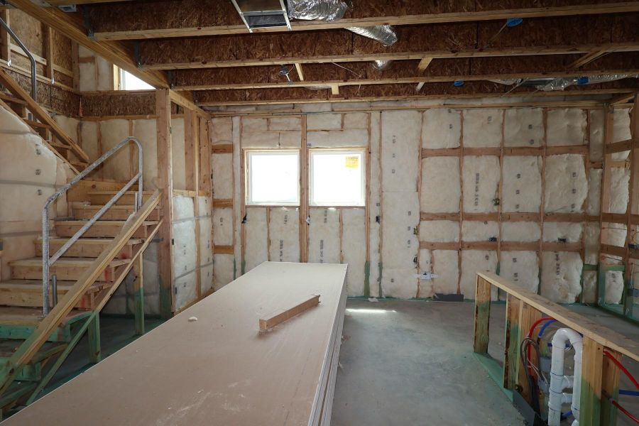 In-progress construction of a new home in Bridgeland Central: Emerald Heights - Cottages Row Collection, Cypress, TX (Image 12).