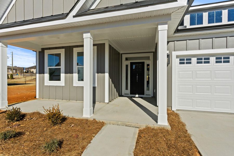 Exterior details and patio area of a home in Founders Club, Moore (Image 3).
