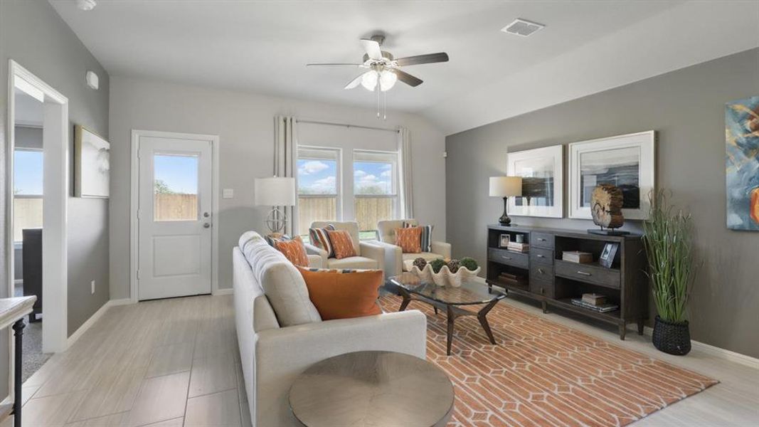 Furnished interior view inside a new home in Lonestar at Liberty Trails, Fort Worth (Image 35).