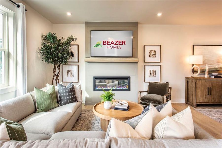 Furnished interior view inside a new home in Towne Village at Suwanee Dam, Sugar Hill (Image 6). Furnished interior view inside a new home in Towne Village at Suwanee Dam, Sugar Hill (Image 6).