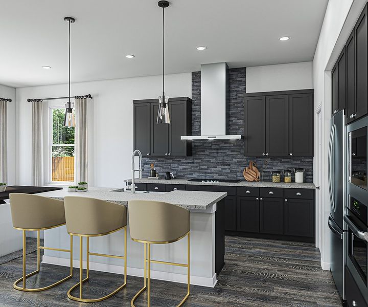 Furnished interior view inside a new home in Arbor Collection at Heritage, Dripping Springs (Image 9).