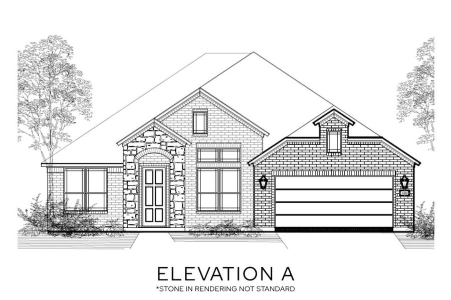 Representative rendering of the exterior for the The Broadway by Lillian Custom Homes (Image 3).