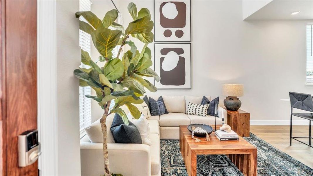 Furnished interior view inside a new home in The Avenue, Allen (Image 12). Furnished interior view inside a new home in The Avenue, Allen (Image 12).