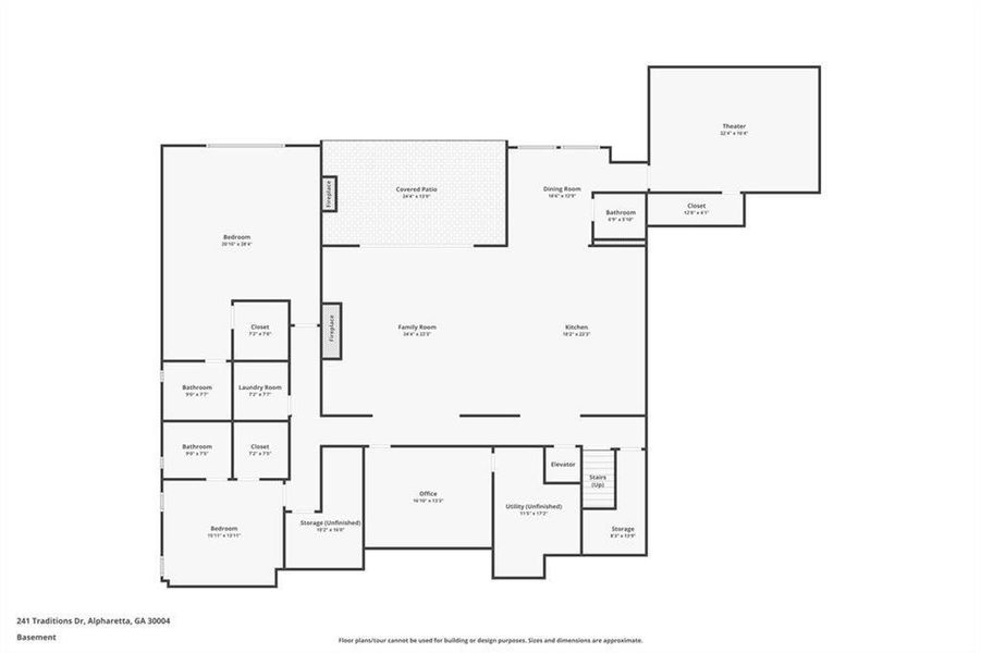 2D floor plan layout of this home in , Alpharetta, GA (Image 5).