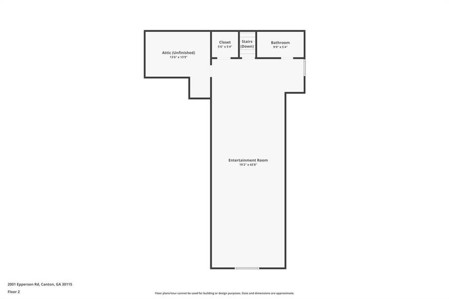 2D floor plan layout of this home in , Canton, GA (Image 34).