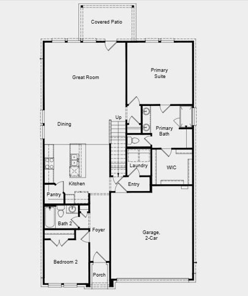 2D floor plan layout of this home in Redbud 45s, Hockley, TX (Image 2). 2D floor plan layout of this home in Redbud 45s, Hockley, TX (Image 2).