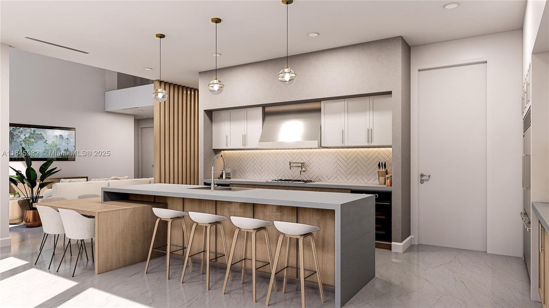 Furnished interior view inside a new home in , Pompano Beach (Image 7).