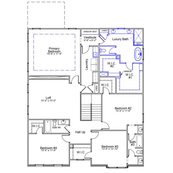 2D floor plan layout of this home in Windsor Forest, Anderson, SC (Image 4).