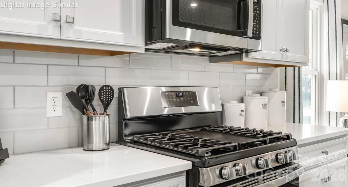 If the kitchen is the soul of the home, this one is bursting with character and functionality. At its center is a gas stove (optional) —a favorite among culinary enthusiasts for its precision and instant heat control.
