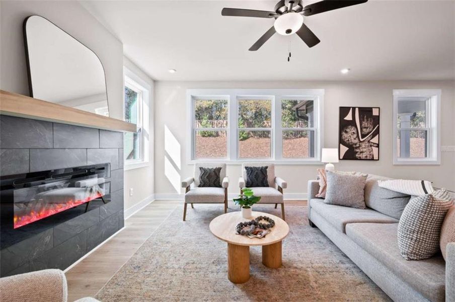Furnished interior view inside a new home in The Paddocks at Doc Hughes, Buford (Image 12).
