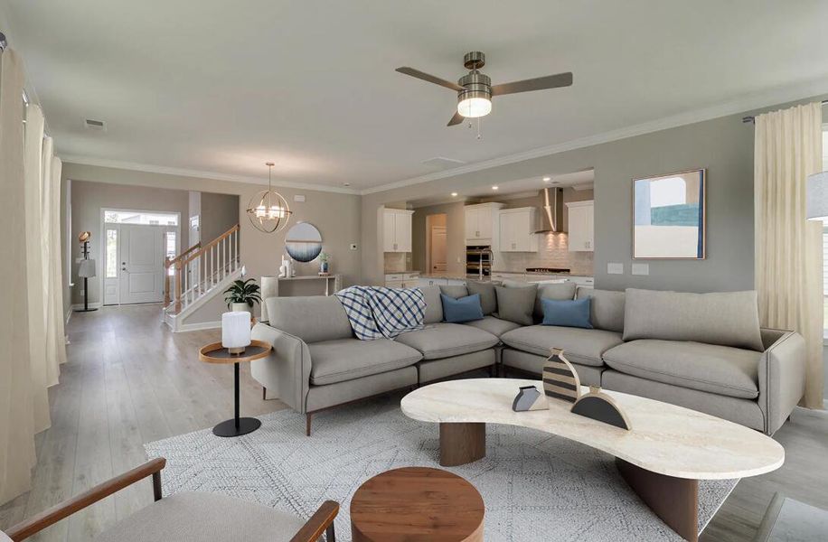 Furnished interior view inside a new home in Lochton, Summerville (Image 33).