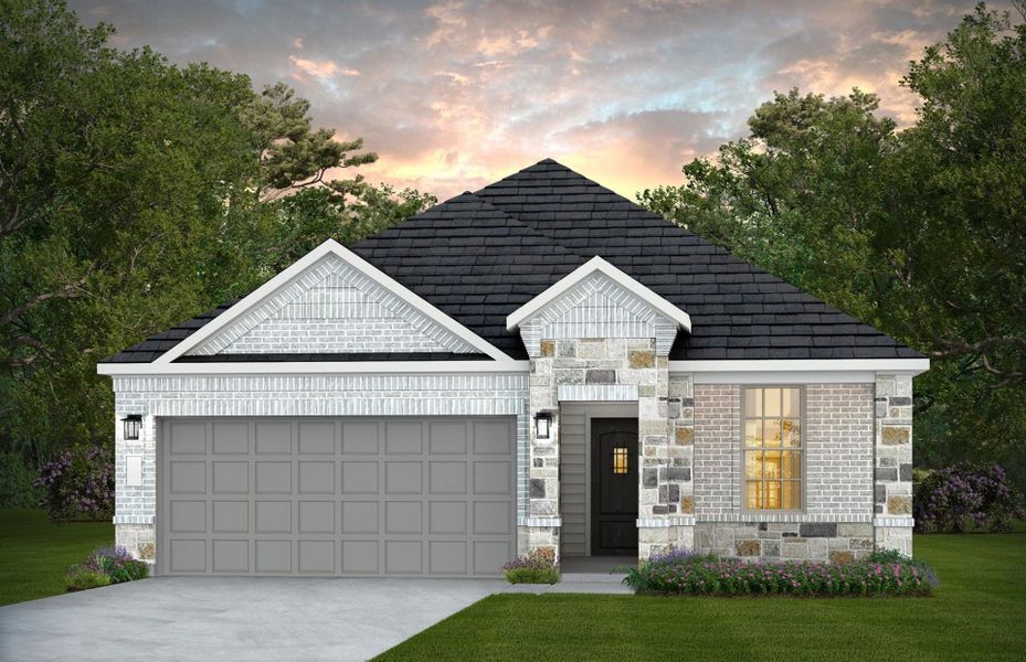 Representative exterior photo of a completed home built from the Haskell by Pulte Homes in Windcress, Cove, TX (Image 16). Representative exterior photo of a completed home built from the Haskell by Pulte Homes in Windcress, Cove, TX (Image 16).