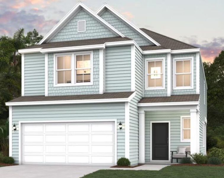 Front exterior of a new home in Wildcat Chase, Summerville, SC, highlighting curb appeal (Image 1).