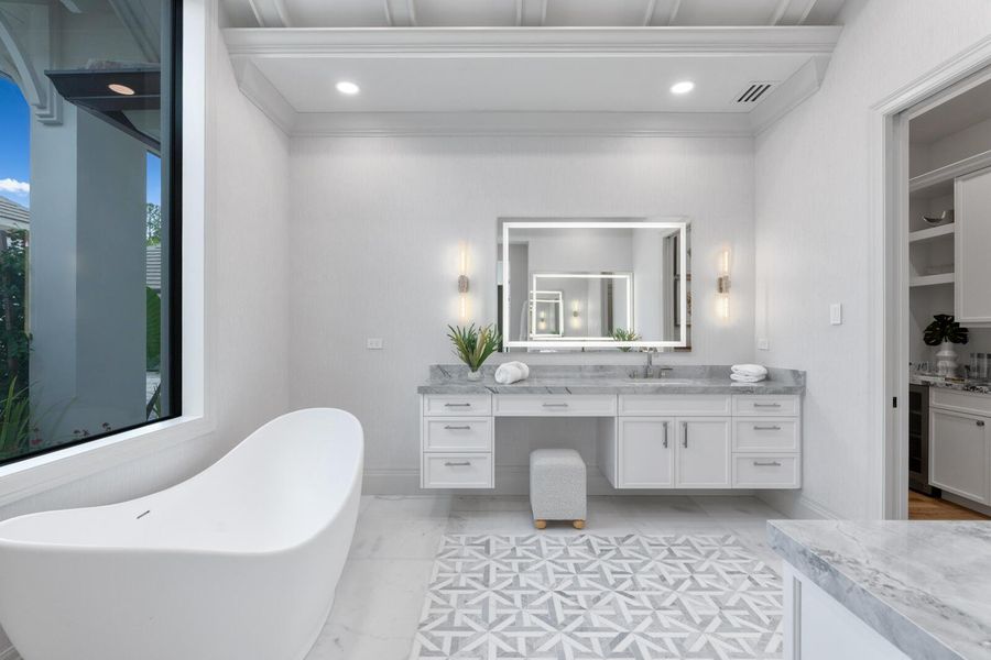 Furnished interior view inside a new home in , Palm Beach Gardens (Image 29).