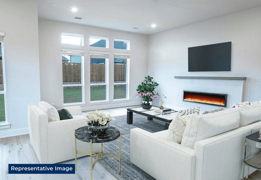 Representative furnished interior of a home built from the Woodford F by First Texas Homes in Marine Creek Ranch, Fort Worth (Image 11).