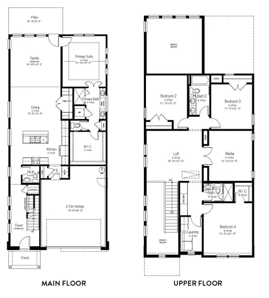 2D floor plan layout of this home in Fairway Crossing, Converse, TX (Image 3).