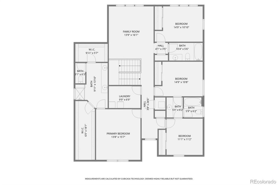 2D floor plan layout of this home in Newlin Crossing, Parker, CO (Image 5).