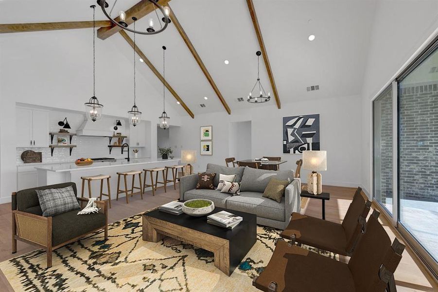 Furnished interior view inside a new home in Kreymer at the Park, Wylie (Image 34). Furnished interior view inside a new home in Kreymer at the Park, Wylie (Image 34).