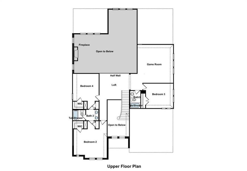 2D floor plan layout of this home in Highland Crossing, Celina, TX (Image 4). 2D floor plan layout of this home in Highland Crossing, Celina, TX (Image 4).