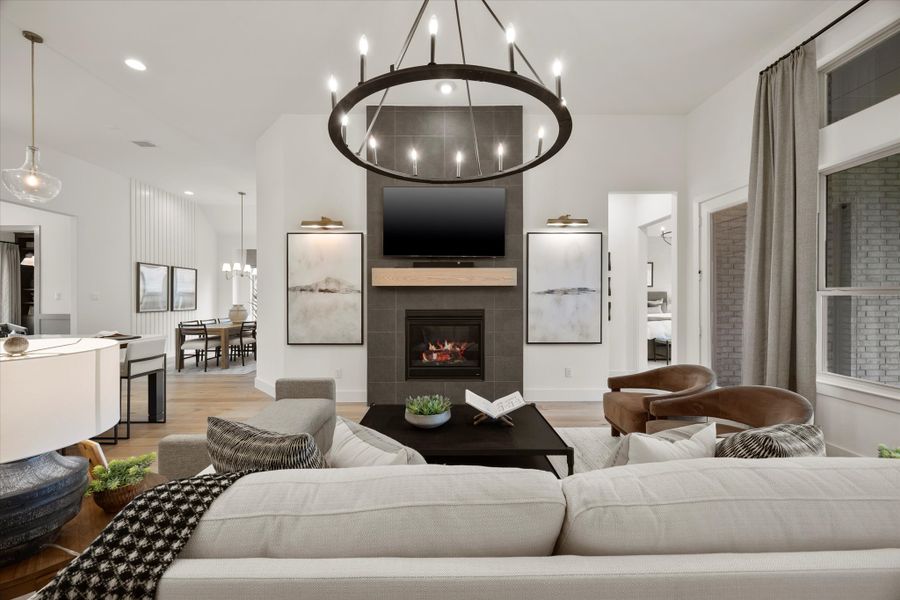 Representative furnished interior of a home built from the Marshall by Windsor Homes in Anna Town Square, Anna (Image 17).