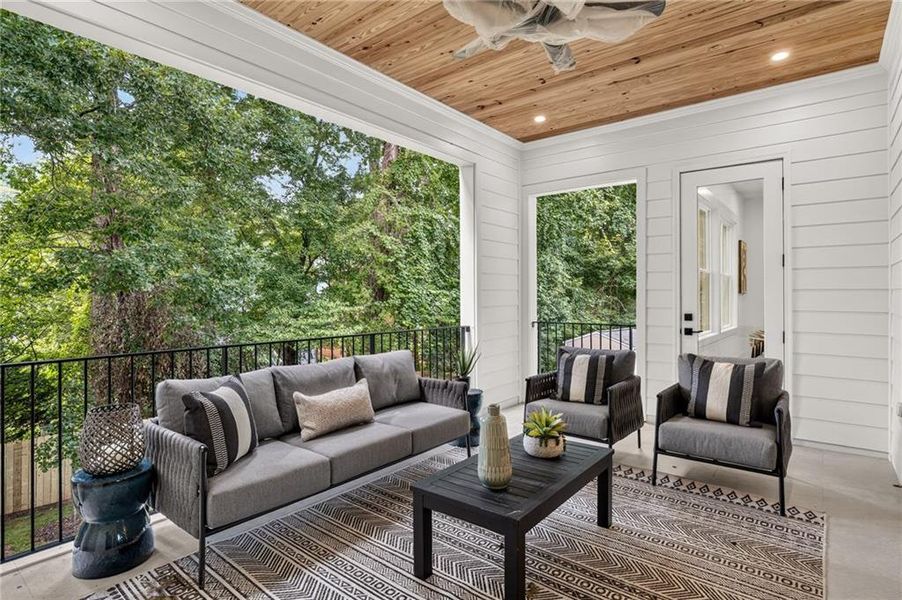 Exterior details and patio area of a home in , Atlanta (Image 27).