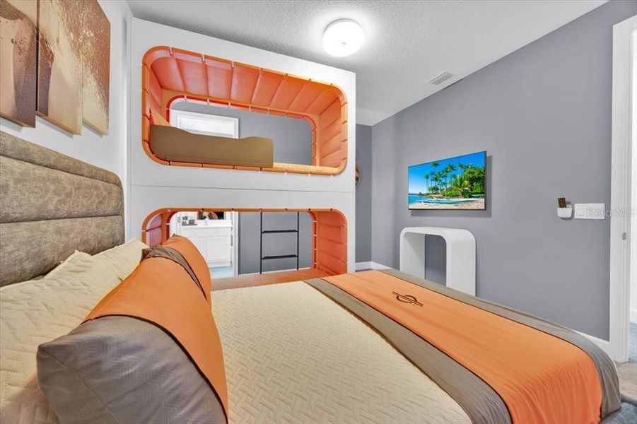 Furnished interior view inside a new home in , Reunion (Image 23).