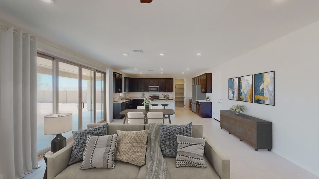 Representative furnished interior of a home built from the 201 by Elliott Homes in Las Barrancas, Yuma (Image 5).