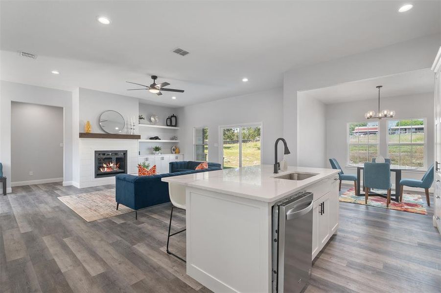 Furnished interior view inside a new home in , Azle (Image 7).