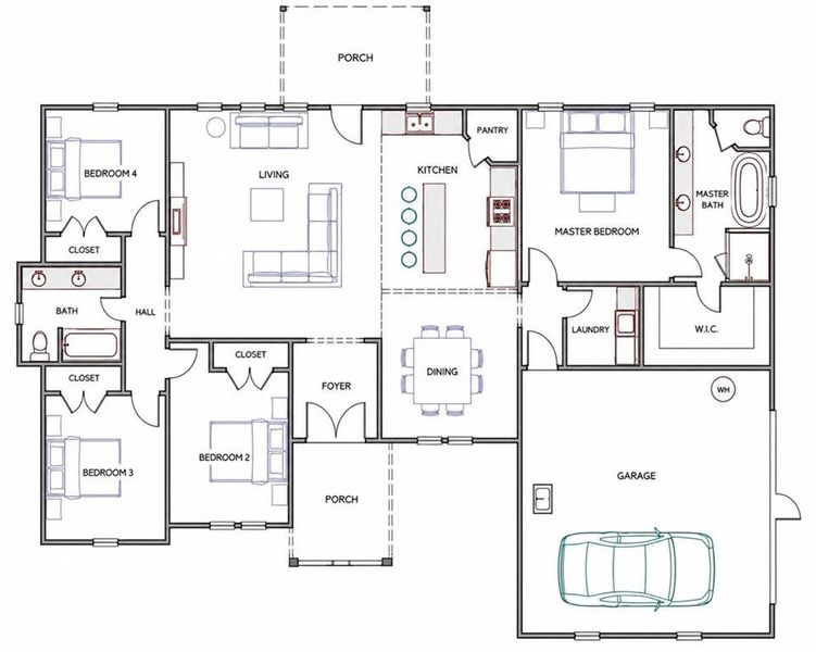 2D floor plan layout of this home in , Rome, GA (Image 7). 2D floor plan layout of this home in , Rome, GA (Image 7).