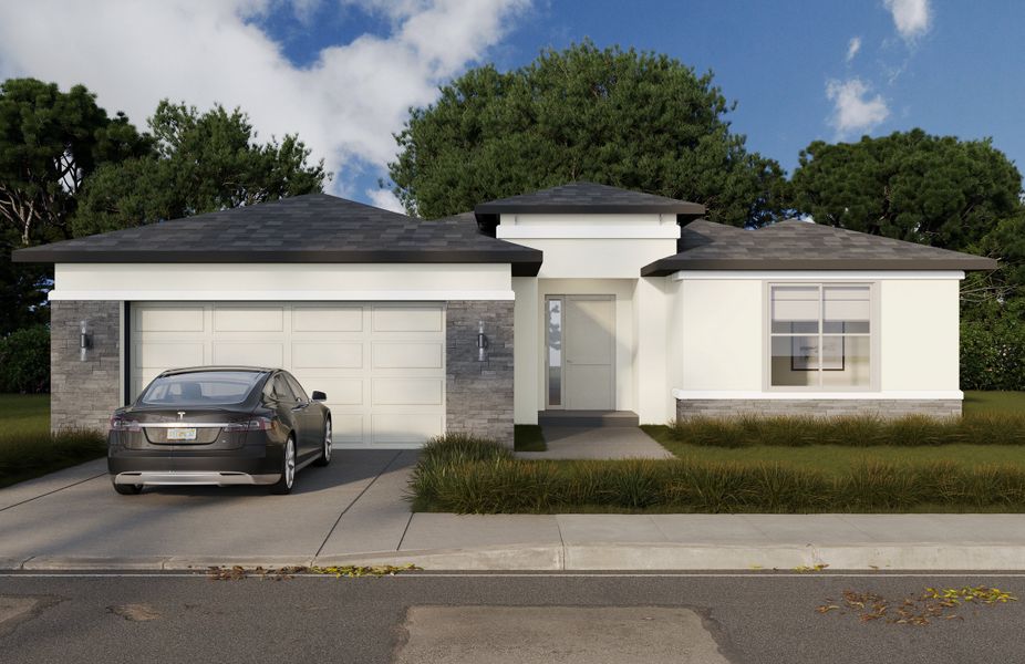 Representative exterior photo of a completed home built from the The Ibis by Estela Living in Palm Coast, Palm Coast, FL (Image 25).