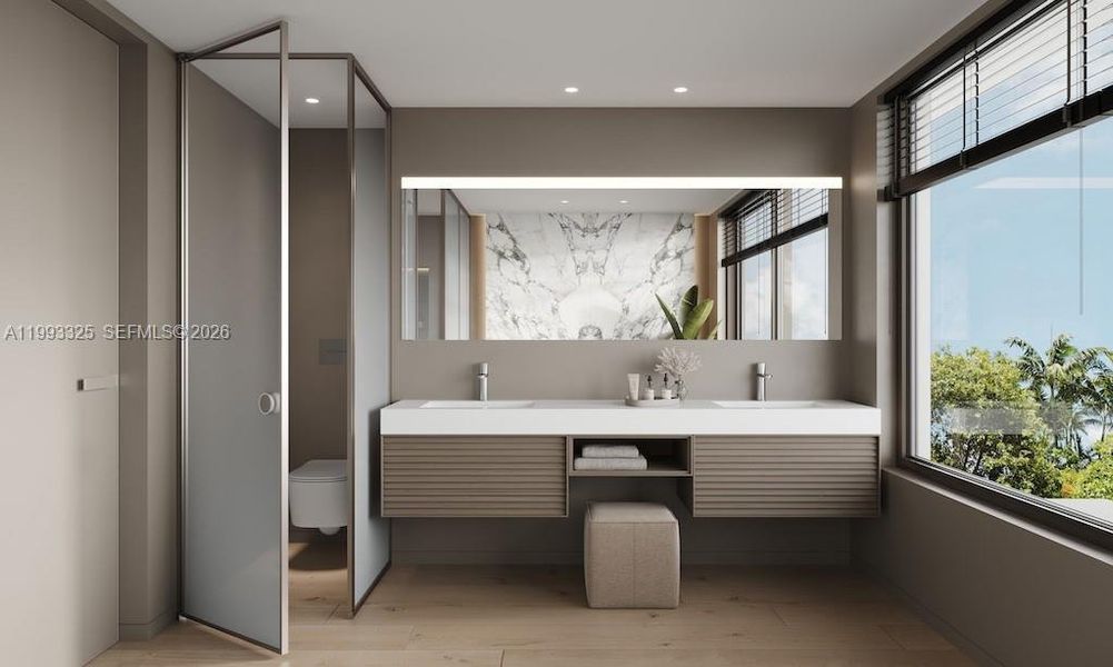 Furnished interior view inside a new home in , Miami Beach (Image 7). Furnished interior view inside a new home in , Miami Beach (Image 7).