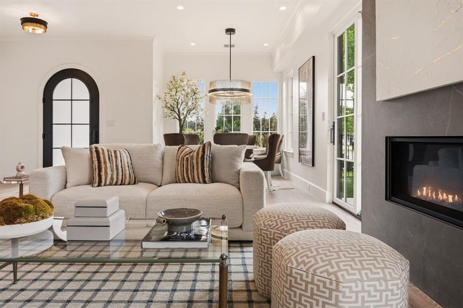 Furnished interior view inside a new home in , Flower Mound (Image 6). Furnished interior view inside a new home in , Flower Mound (Image 6).