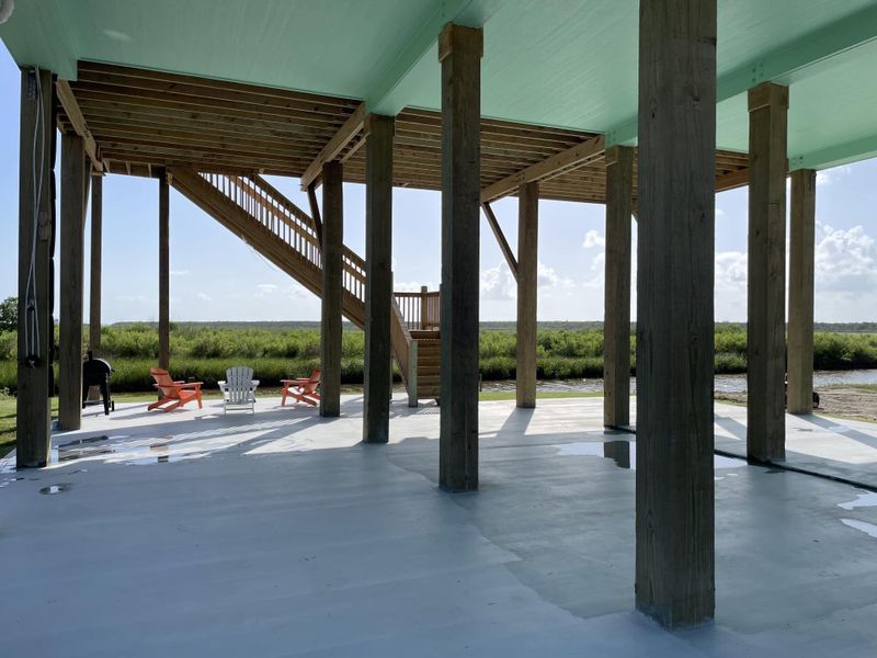 Exterior details and patio area of a home in , Bolivar Peninsula (Image 4). Exterior details and patio area of a home in , Bolivar Peninsula (Image 4).
