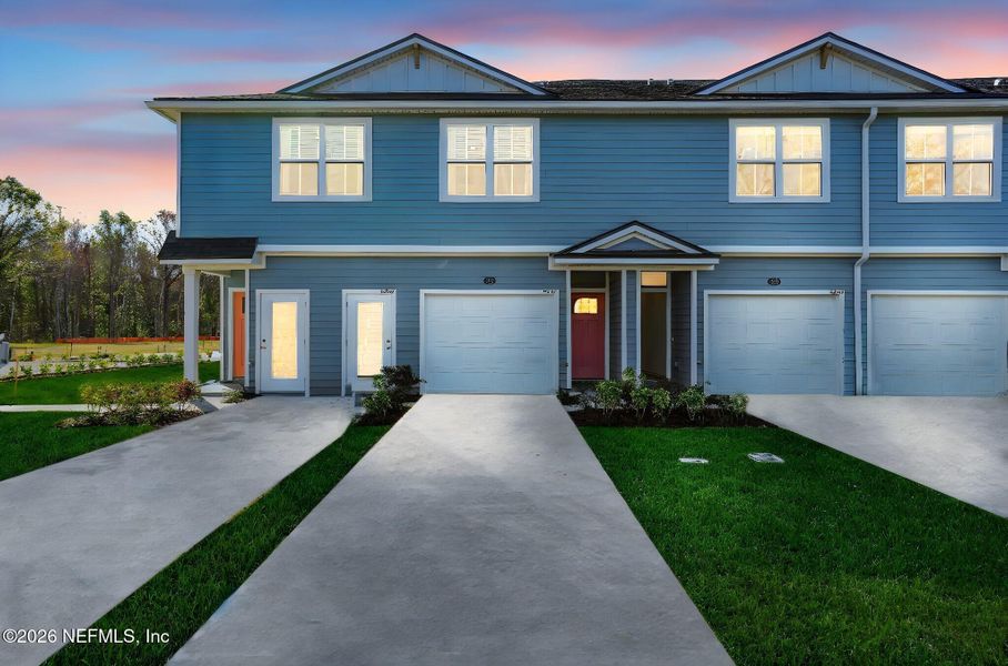 Front exterior of a new home in , Jacksonville, FL, highlighting curb appeal (Image 27).