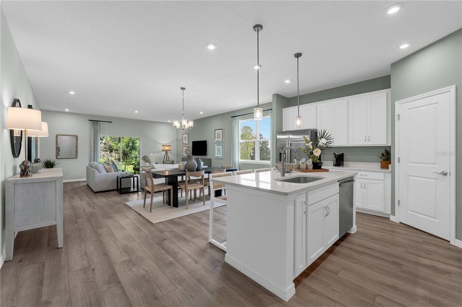 Furnished interior view inside a new home in Covered Bridge at Liberty Bluff, Haines City (Image 5).