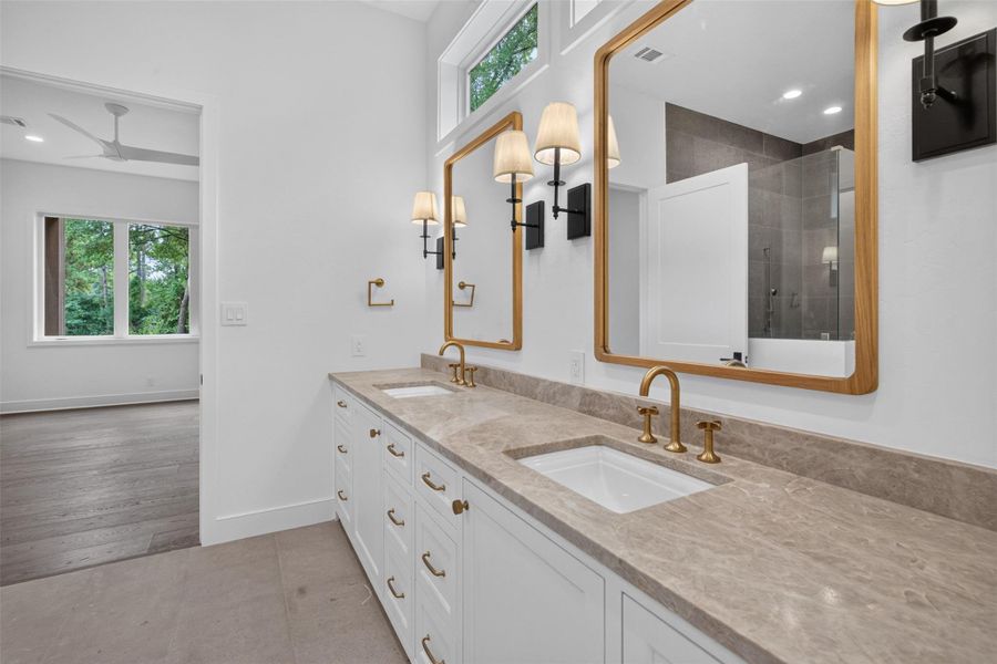 Furnished interior view inside a new home in , The Woodlands (Image 19).