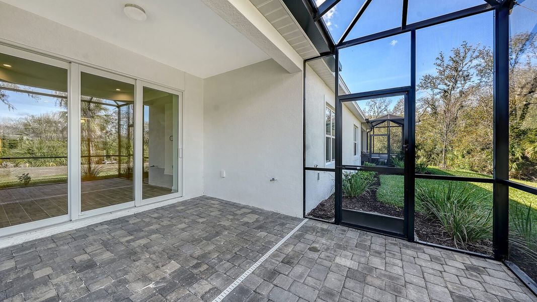 Exterior details and patio area of a home in Wildleaf, Parrish (Image 25).