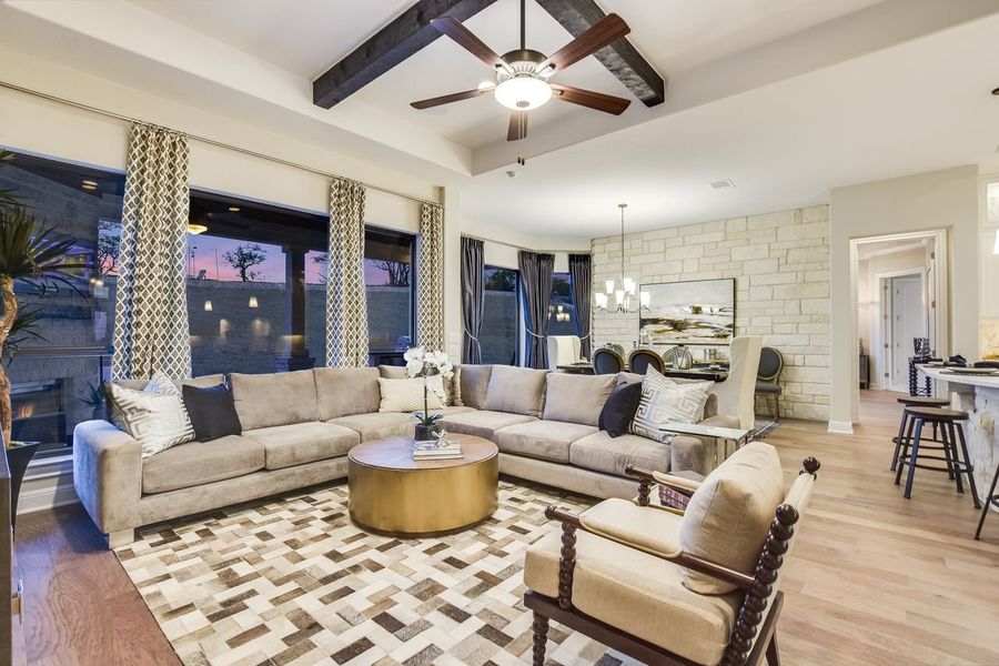 Representative furnished interior of a home built from the Siena II by Giddens Homes in Clearwater Ranch, Liberty Hill (Image 86).