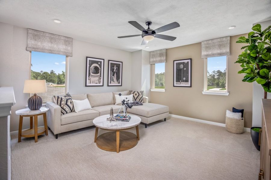 Representative furnished interior of a home built from the 2444 Modeled by KB Home in Madera Preserve, New Caney (Image 11).