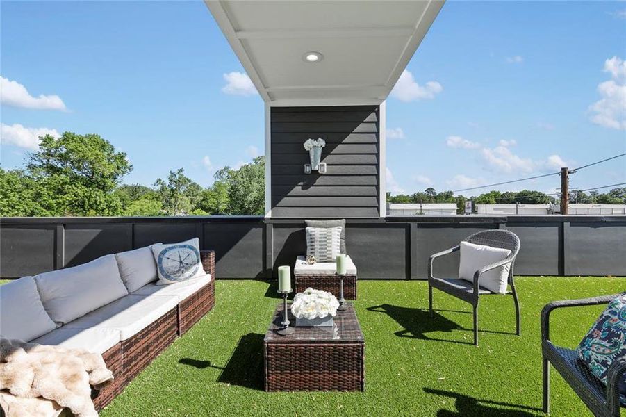 Exterior details and patio area of a home in , Chamblee (Image 24).
