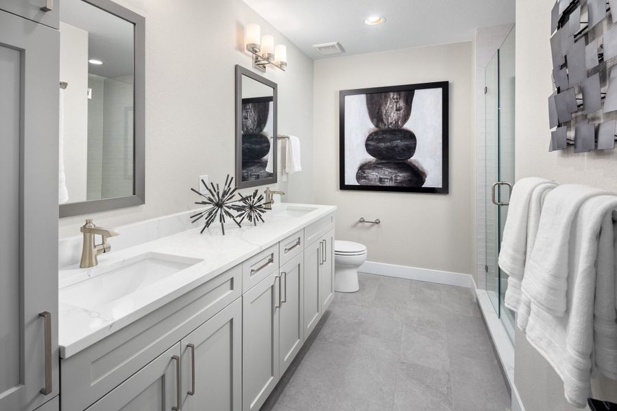 Representative furnished interior of a home built from the Residence 1 by Trumark Homes in The Summit at Castle Pines, Castle Pines (Image 32).