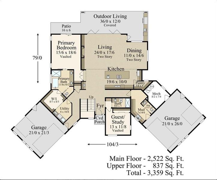 2D floor plan layout of this home in , Gainesville, GA (Image 5).