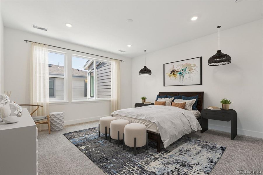 Furnished interior view inside a new home in Storytellers at Lyric, Lone Tree (Image 16).